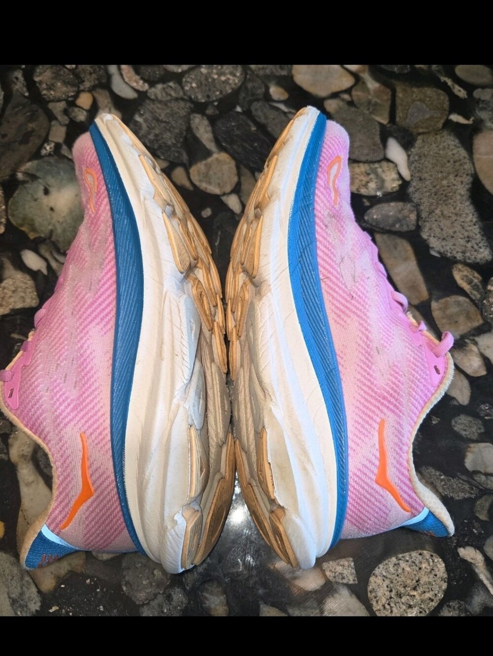 Hoka One One Clifton 9 Women's Running Shoes Blue Pink Sneakers Size 7.5 B - Picture 6 of 10